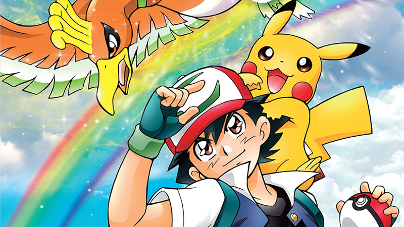 Ash and his new best friend cross paths with the legendary Pokémon Ho-oh.
